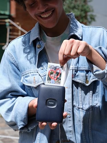 Miniatura 8 de Fujifilm Instax Mini Link 2 - Impresora para smartphone, color azul espacial Instax Mini Twin Pack de película instantánea y 20 marcos de calcomanías