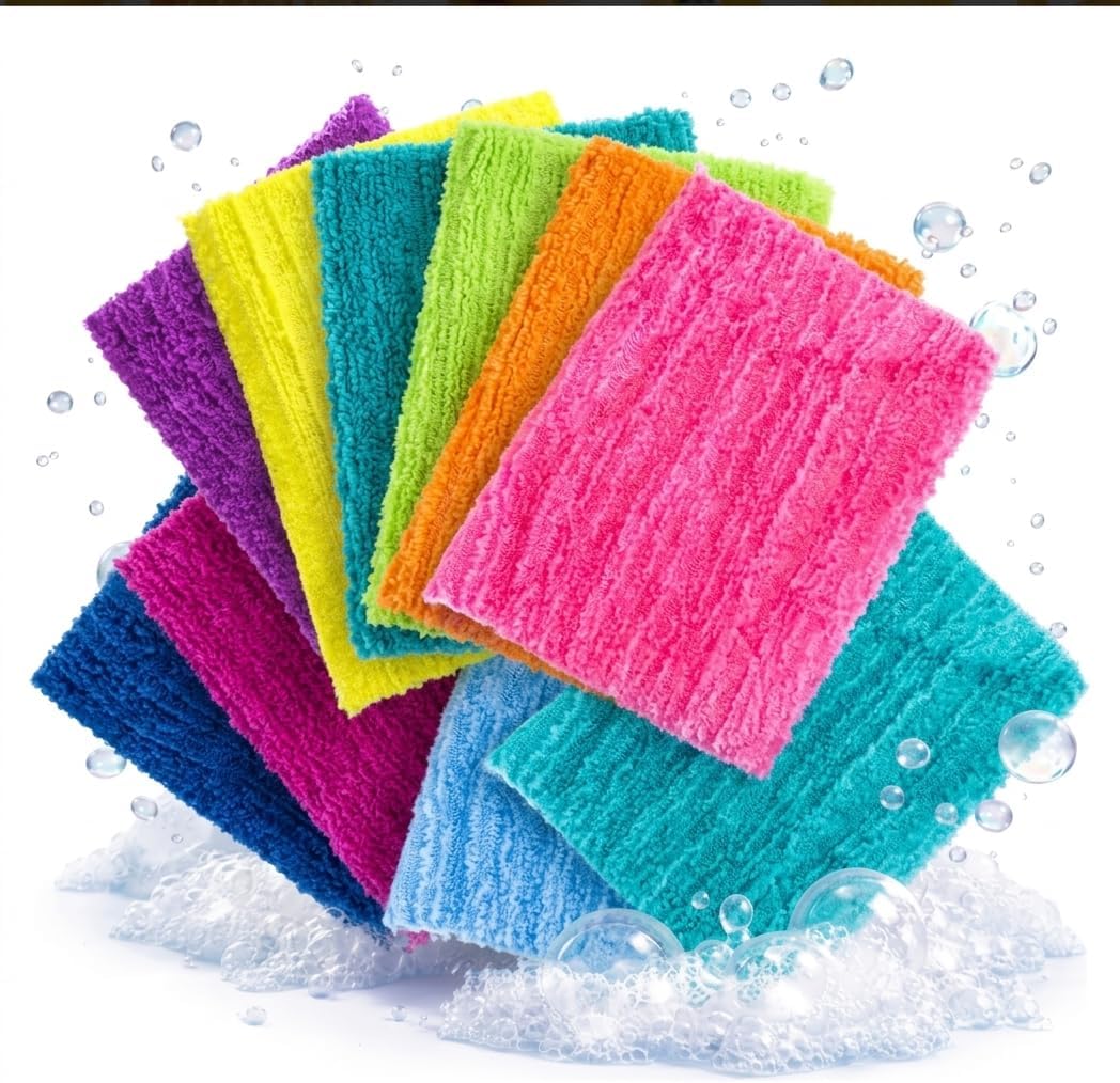 Estropajos Sintéticos Multiusos de Colores – Zacate Lava Trastes Reutilizable, Fibra Resistente para tallar Cocina, Ollas y Sartenes.