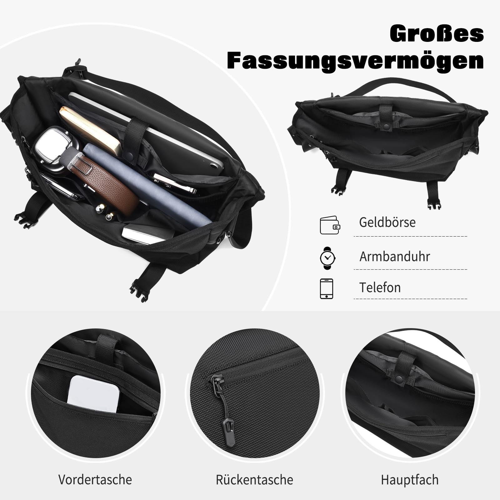 FANDARE Umhängetasche Nylon Wasserdichte Messenger Bag