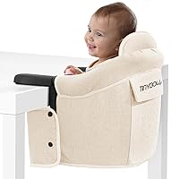 Vista 11 de Tinybow Silla alta de gancho para bebé, silla alta que se fija a la mesa, silla alta con clip a la mesa, silla alta portátil para viajes, silla alta