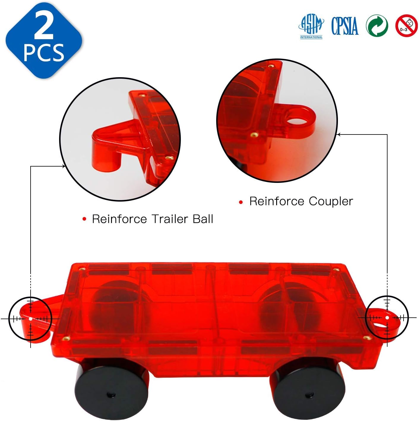 MAGBLOCK Magnet Building Tiles Preschool Toys Gifts for 3 4 5 Years Old Age Boys Girls and Toddlers.