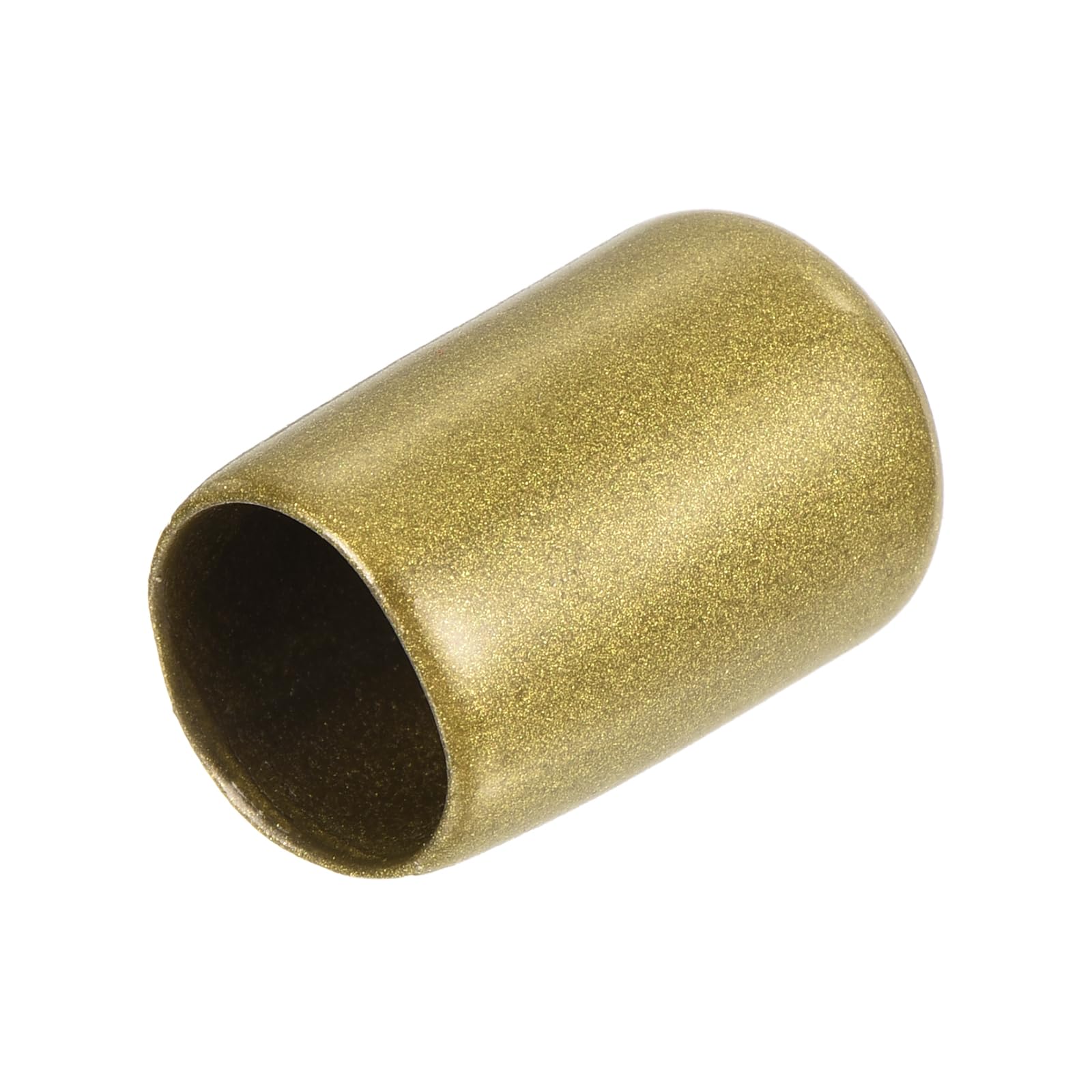 uxcell 20pcs Rubber End Caps 12.5mm(1/2 inch) ID Vinyl Round Tube Bolt Cap Cover Thread Protectors Gold