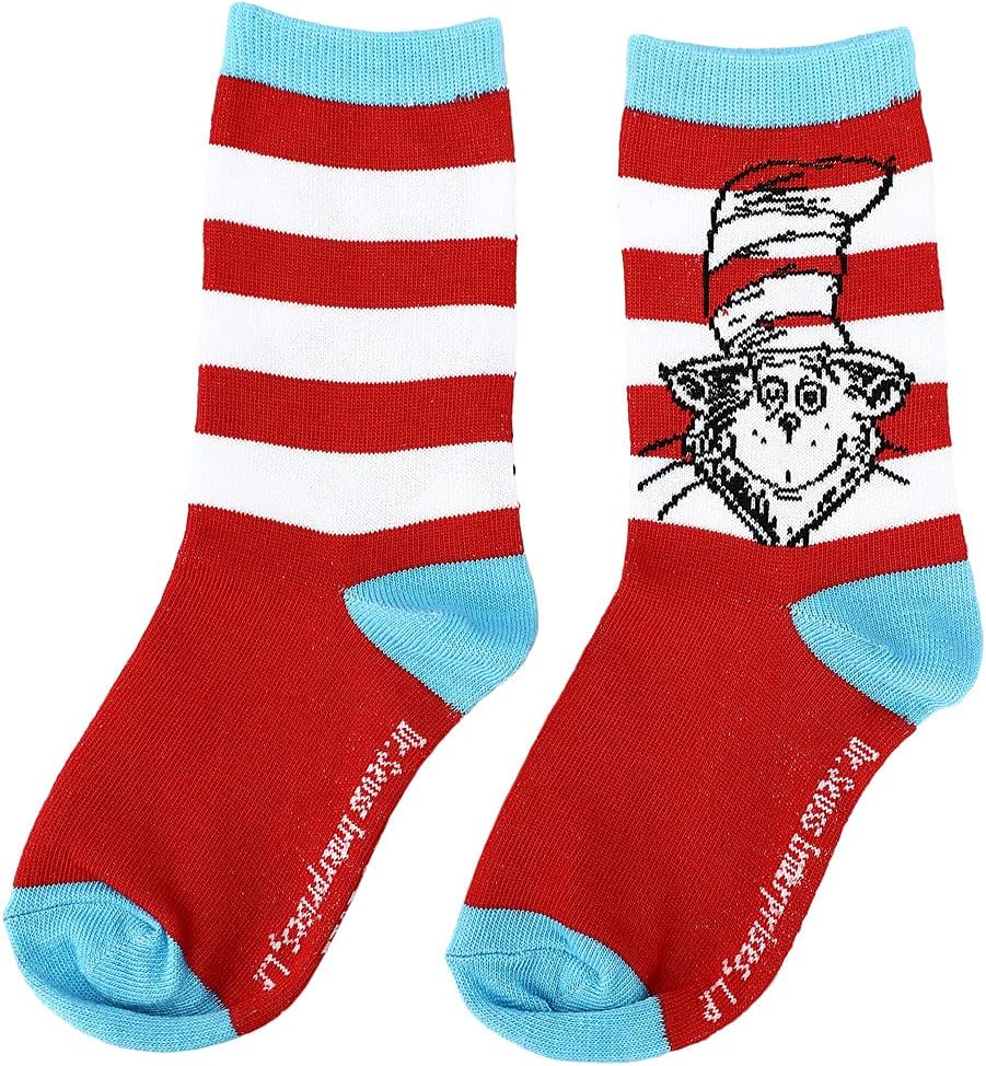 Cat in the Hat Youth 3 pack Collectible Socks