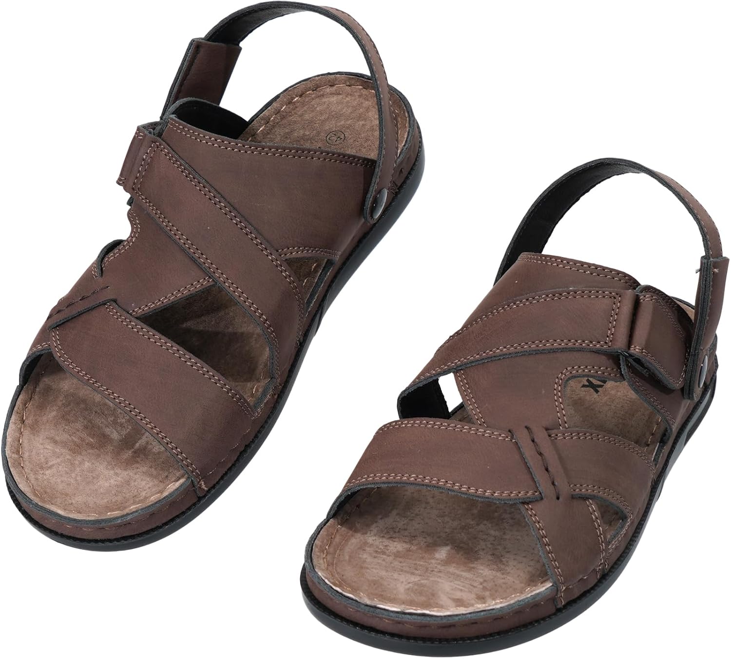 JOMIX MOX250660 Sandali in Pelle da Uomo con Strappo Regolabile, Comodi Sandali Sportivi Ortopedici, Suola Antiscivolo per l’Estate, Casual e Outdoor