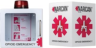 Nasal Spray Wall Unit Kit - Unit Includes Wall Cabinet with Alarm, Wayfinding Signage, Directions for Use Poster