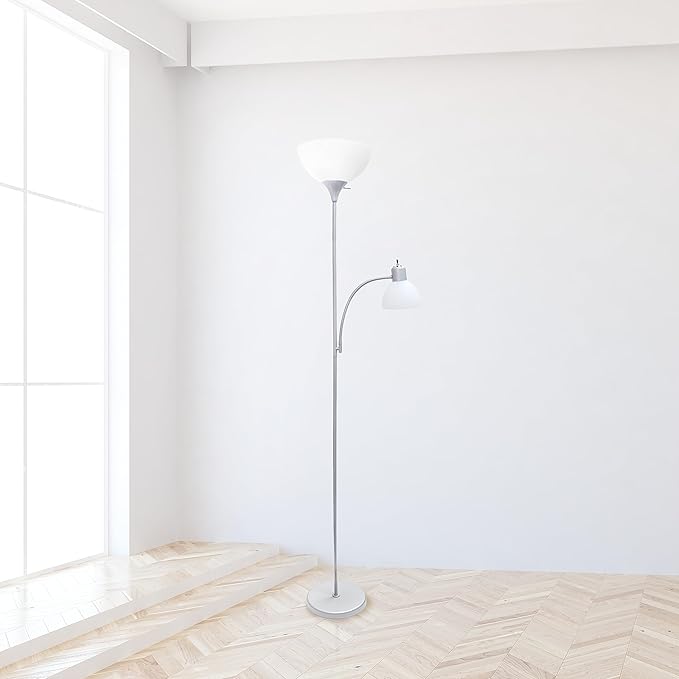 Simple Designs Simple Designs LF2000-SLV-2PK Vloerlamp Leeslamp Pack van 2, Zilver photo 3