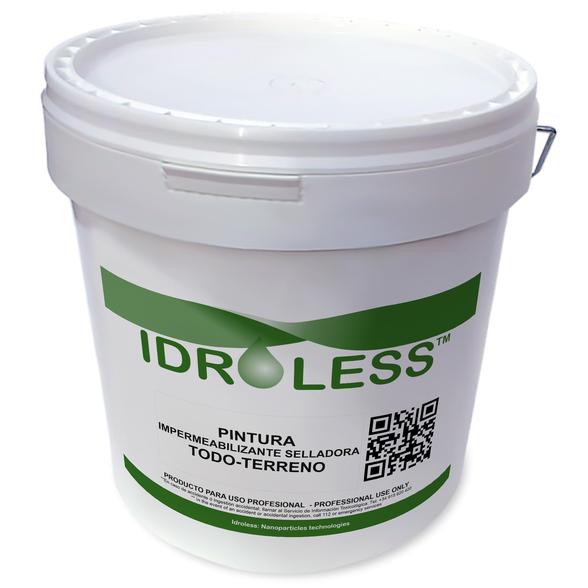 Pintura Impermeabilizante Todoterreno Multisuperficie 5kg Blanco | Incluso sobre superficies húmedas. Sella fisuras evitando filtraciones y goteras. Elástica y resistente a la intemperie.