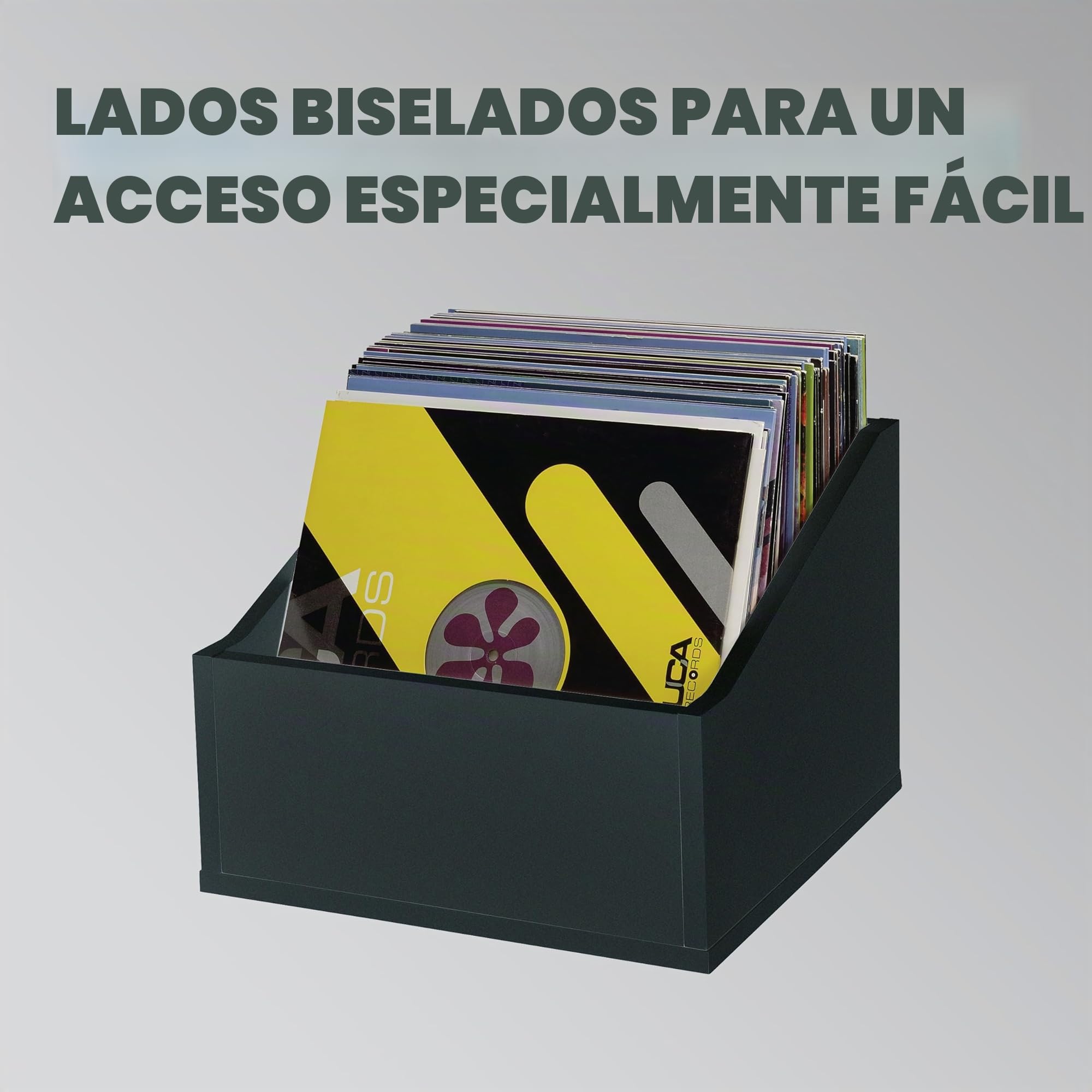 Reloop Glorious DJ Caja Negra para 110 Discos de Vinilo, 350 (219125)