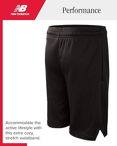 Miniatura 4 de New Balance Pantalones cortos deportivos para niños - Pantalones cortos de gimnasio de alto rendimiento con bolsillos - Pantalones cortos deportivos