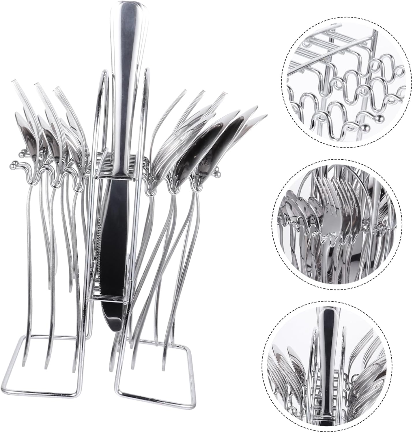 Luxury Stainless Steel Tableware Set Cutlery for Home and Outdoor Dining Includes Forks Spoons and Knives Anticorrosive Easy Storage for Picnics and Camping
