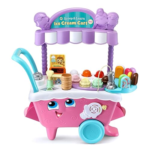 LeapFrog Carro de Helados Scoop and Learn Deluxe (Empaquetado sin frustración), Rosa