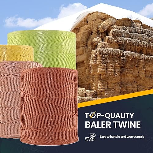 Miniatura 2 de Tytan Baler Twine - Cuerda de embalaje duradera, tirar, cargar, resistente a la intemperie, materiales de embalaje industrial, cordel de atado