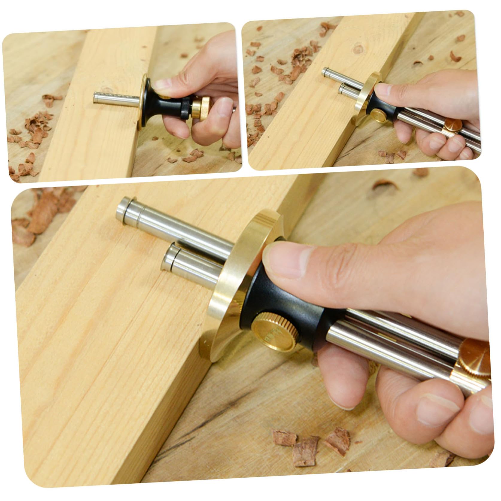 WOONEKY Marcador De Carpintería Calibre De Rueda Herramienta Para Madera Calibre De Mortaja De Acero Inoxidable Para Bricolaje y Proyectos De Madera