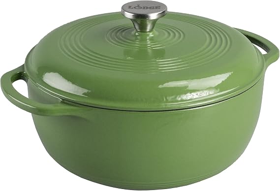 Lodge 6 Quart Enameled Cast Iron Dutch Oven with Lid