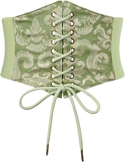 Scarlet Darkness Renaissance Corset Belt Wide Elastic Waist Belts for Women
