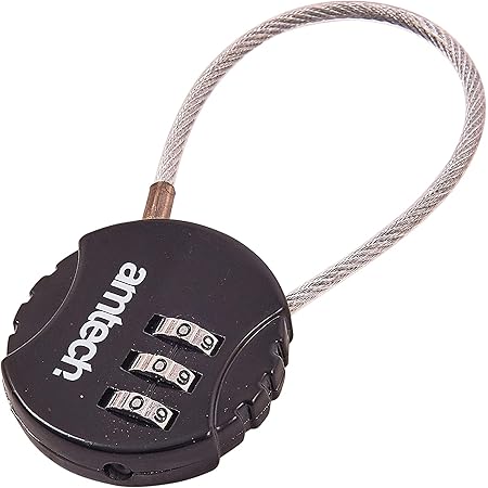 3PCS 3 Digit Combination Padlock Cord Resettable Combination Lock ...