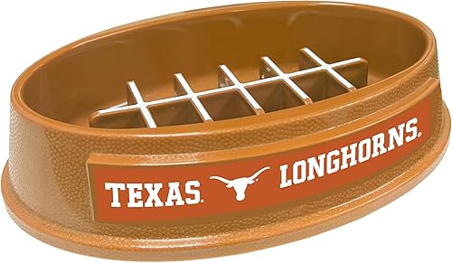 Miniatura 212 de NCAA Super-Bowl Iowa Hawkeyes - Cuenco para perros de alimentación lenta con diseño de fútbol para una digestión saludable. Cuenco antideslizante