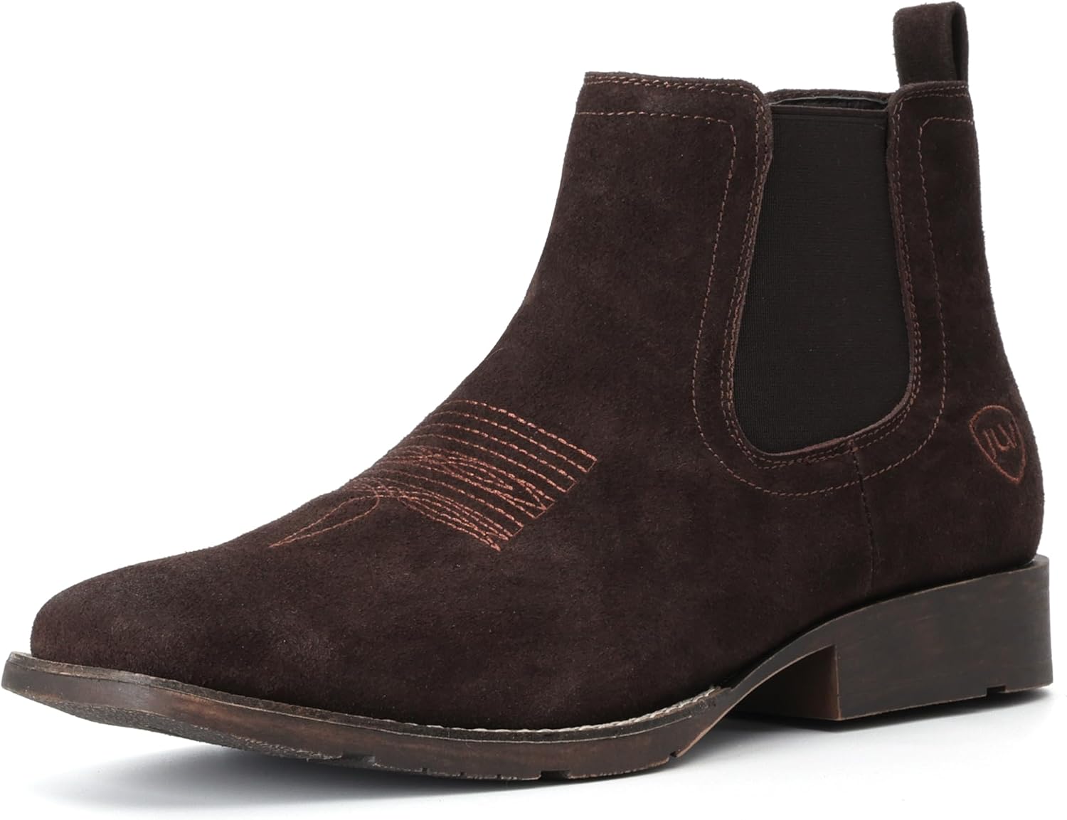 IUV Genuine Cowhide Suede Chelsea Boots For Men Western Boots Ankle Boot Casual Dress Slip On - Image 4