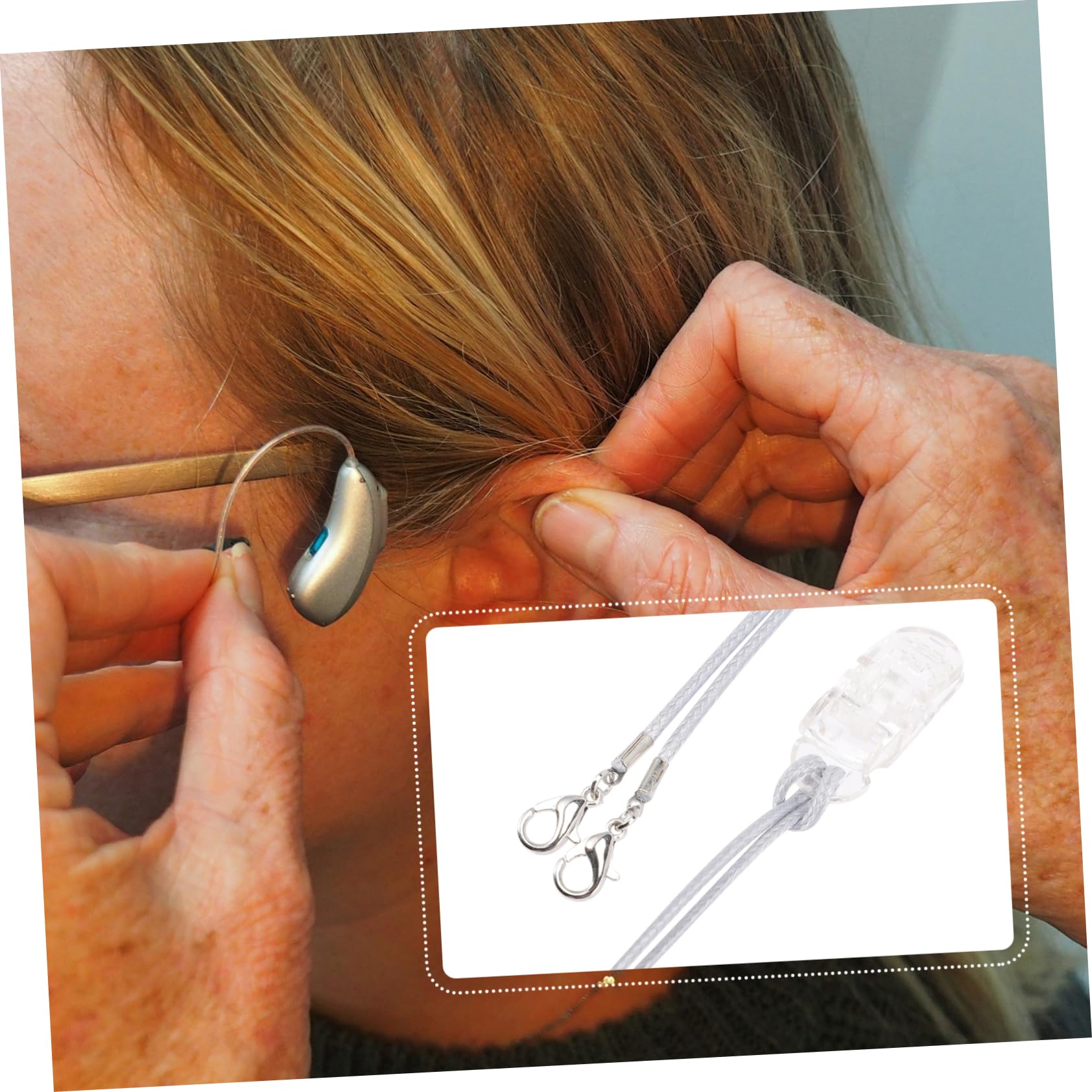 Healvian 12 Stk Anti-verlorenes Seil für Halter für Hörverstärker Hörgeräteclip gegen Verlust Trageband für Hörverstärker -Clip Gehörschutz Halterung Nylon