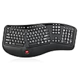 Adesso WKB-3500UB Tru-Form 3500, 2.4GHz Wireless Ergonomic Trackball Keyboard