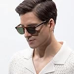 CARFIA Acetate Polarized Mens Sunglasses UV Protection Retro Fashion Cool Glasses CA5352