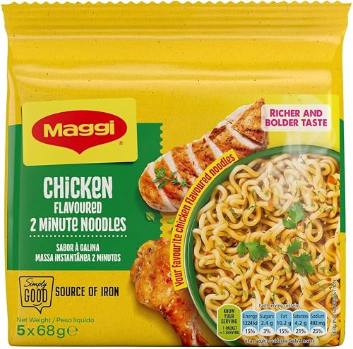 Maggi 2 Min Chicken Noodles, 5 Pack, 68g