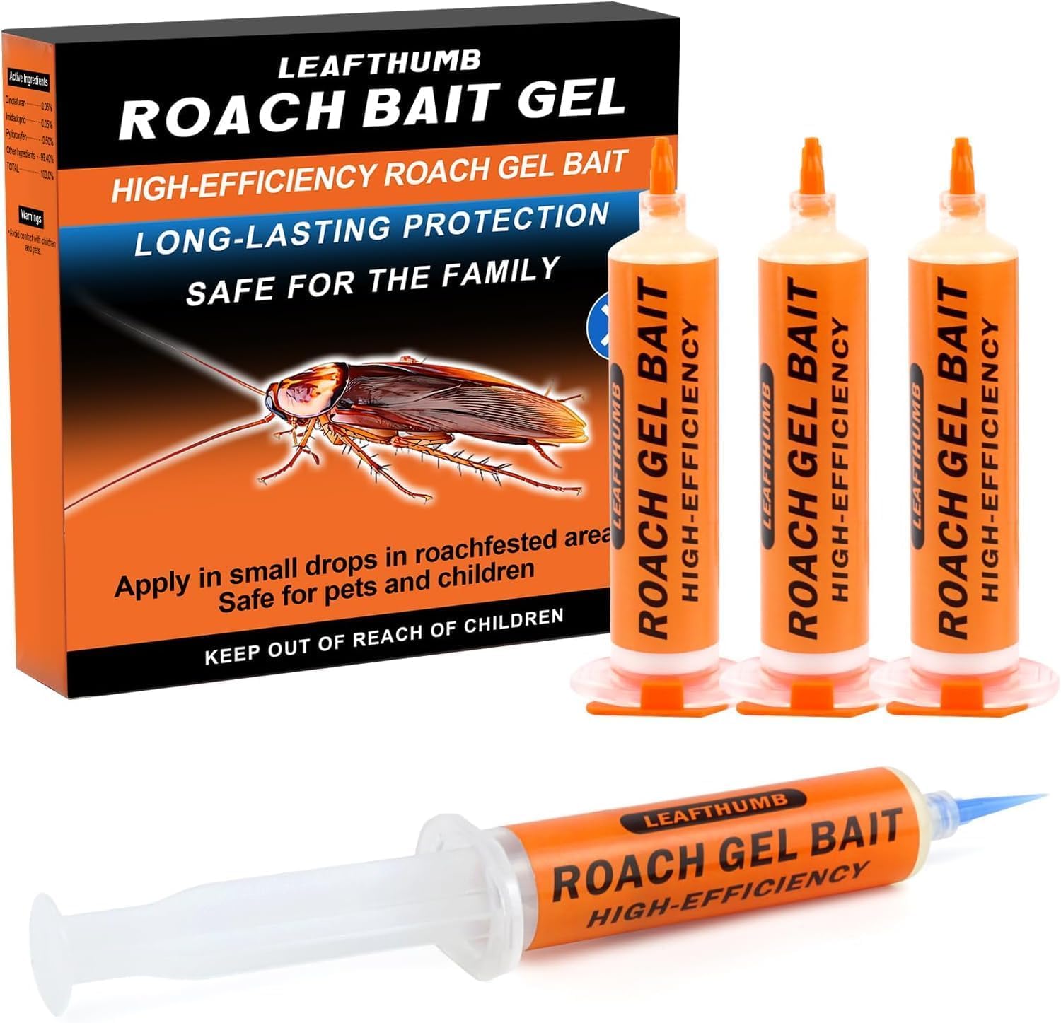 Cockroach Gel Bait - Cockroach Repellent Indoor Roach Attractant with Plant-Based Formula and Essential Oils, Non-Toxic & Family Safe