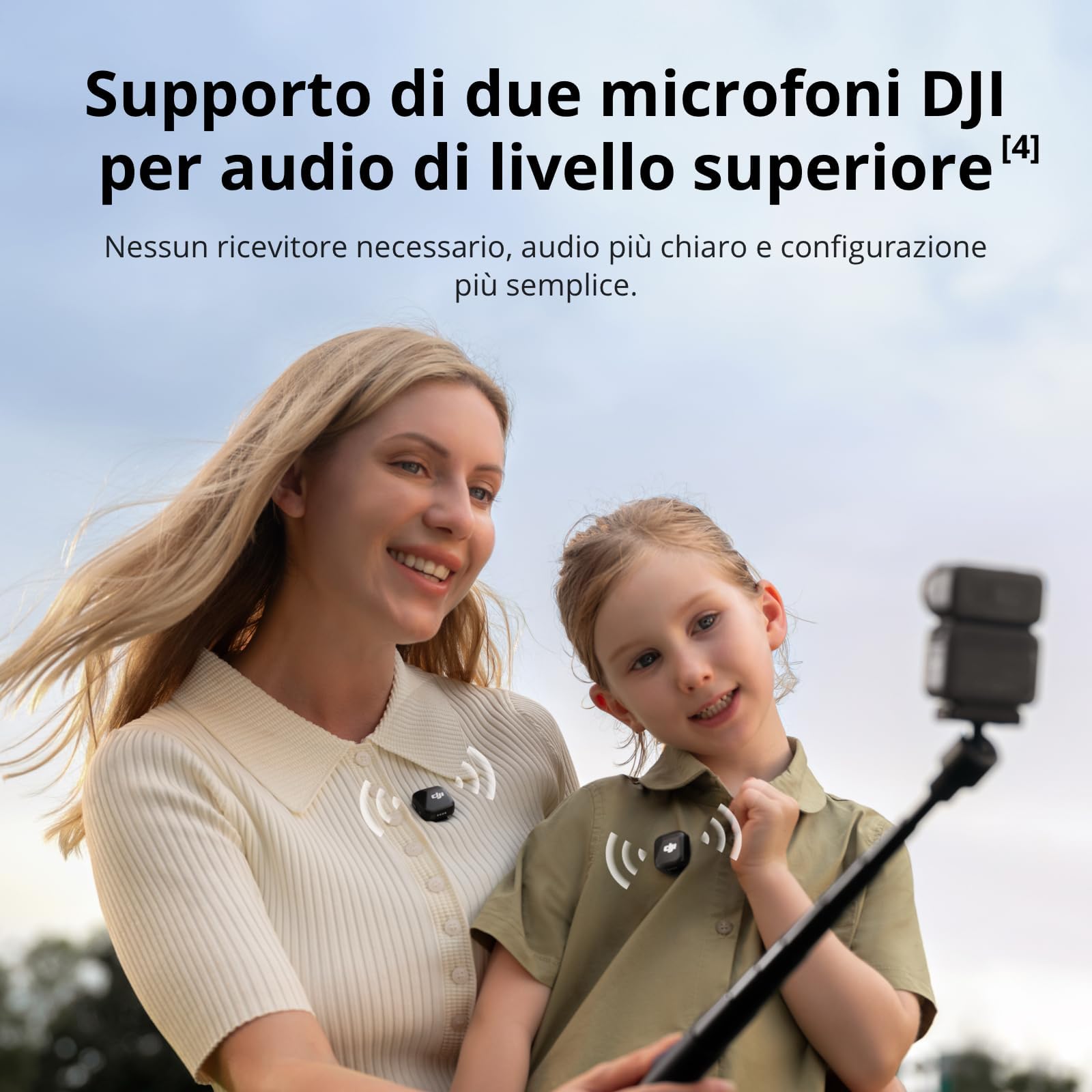 DJI Osmo Nano Bundle Standard (64 GB) – Mini videocamera vlog compatta 4K/60 fps con sensore da 1/1,3", video con ampio FOV di 143°, Registrazione di 200 minuti, Fotocamera magnetica POV 4K per Vlog