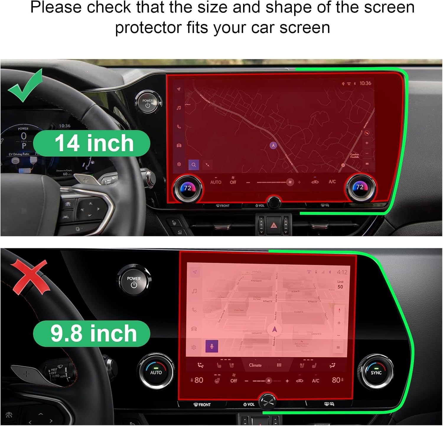 CDEFG Protection d'écran mate anti-reflet pour Lexus NX 2022-2025 2026 – Verre trempé mat de 14" – (NX 250/350/350h/450h+) Accessoires pour écran tactile 2023 2024 2025 2026