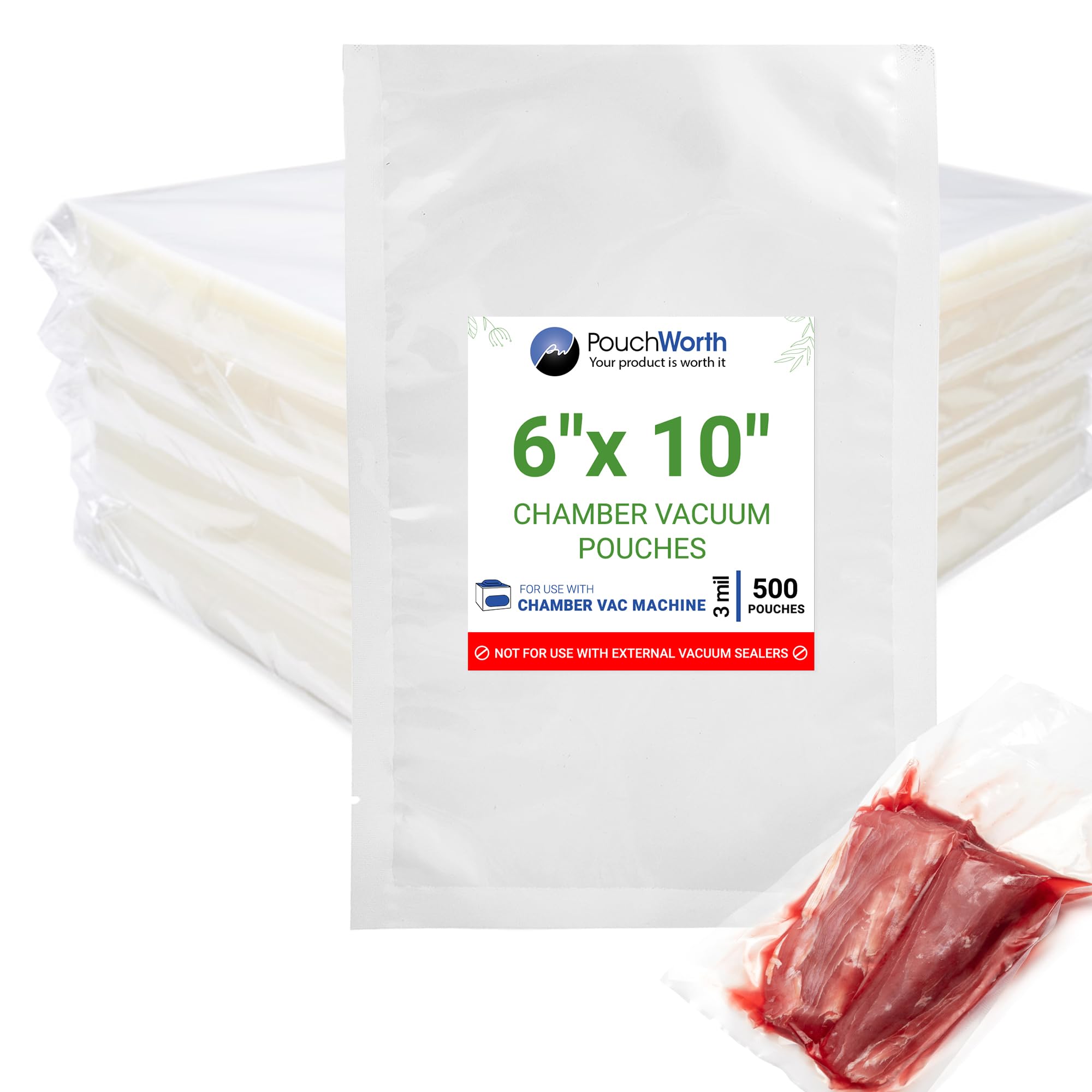 PouchWorth 500 pcs Clear 6