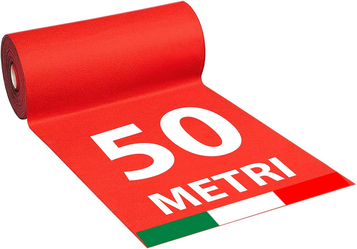 Passatoia Rossa Natale 1m x 50m in Feltro - SOLEILUX