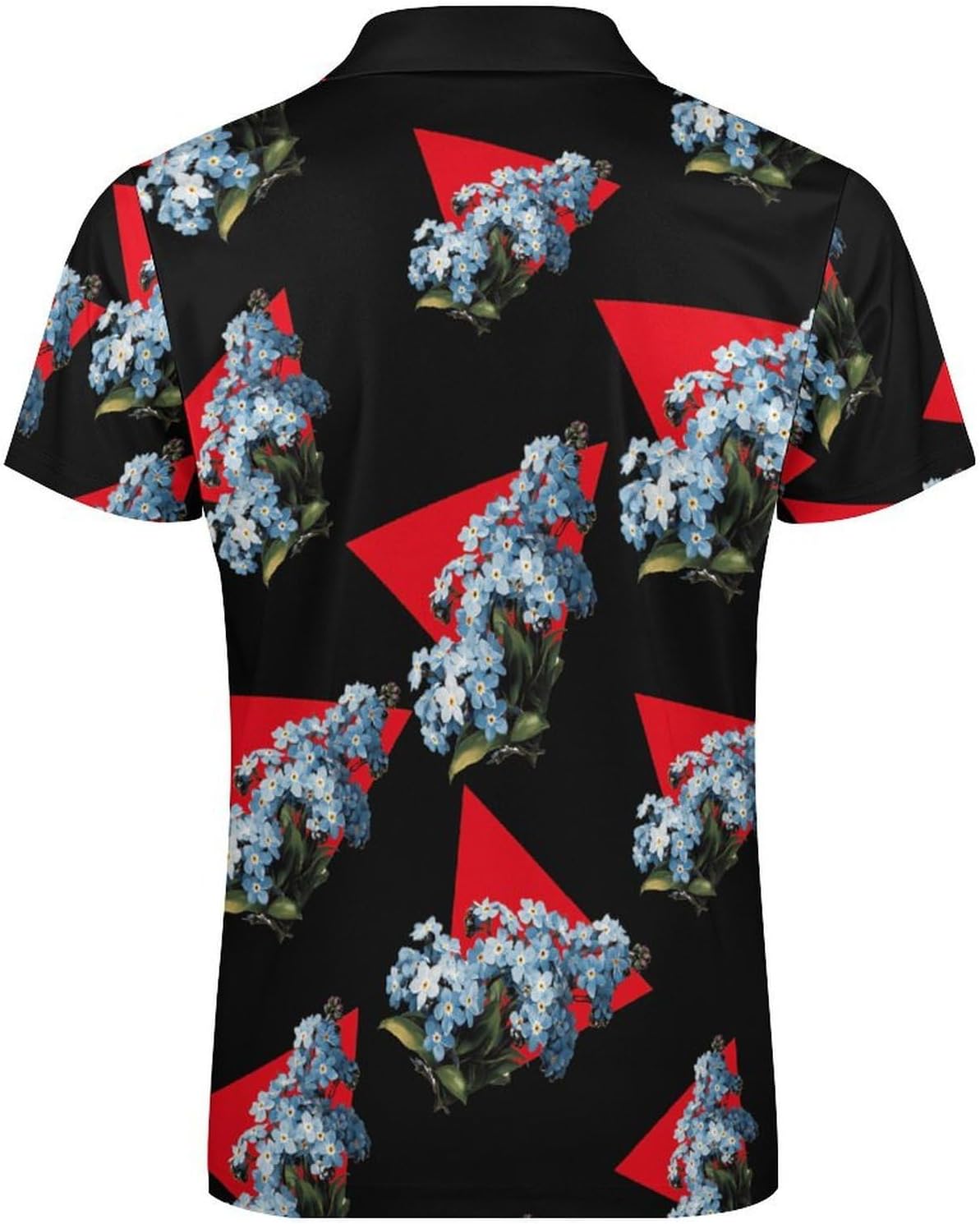 Masonic Forget Me Not Polo Shirts for Men Short Sleeve Athletic Golf Tees Tops