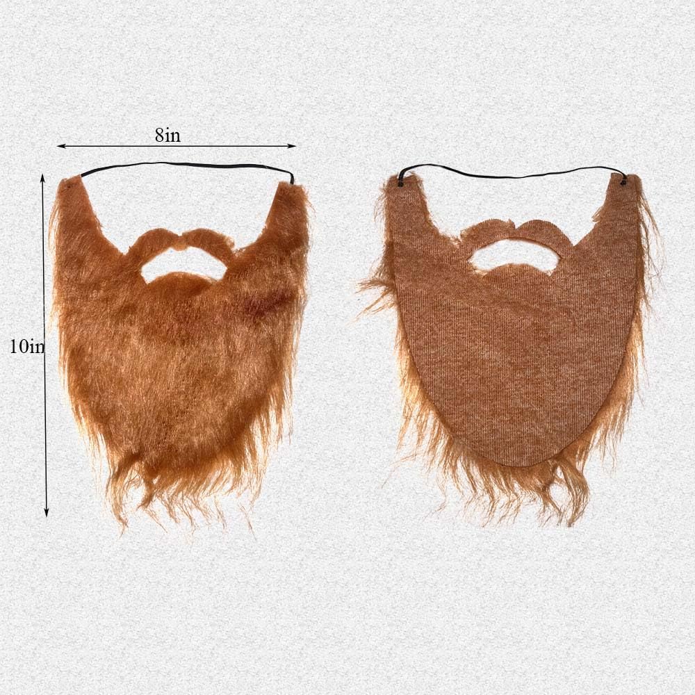 4 Pieces Lumberjack Costume Halloween Men Women Lumberjack Accessories Include Hat Beard Suspender Foam Axe for Halloween Costume Cosplay Party