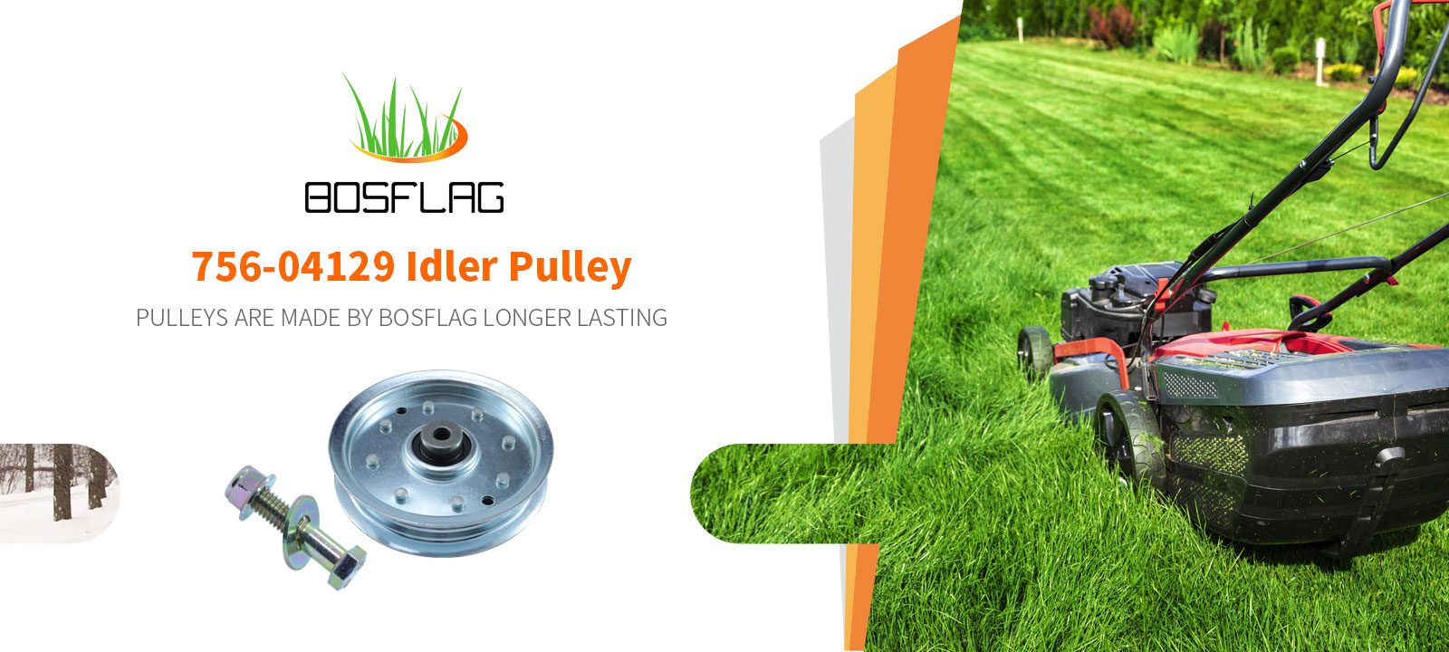 Deck Idler Pulley for Troy Bilt Bronco, Pony 753-08171, 756-04129B, 756