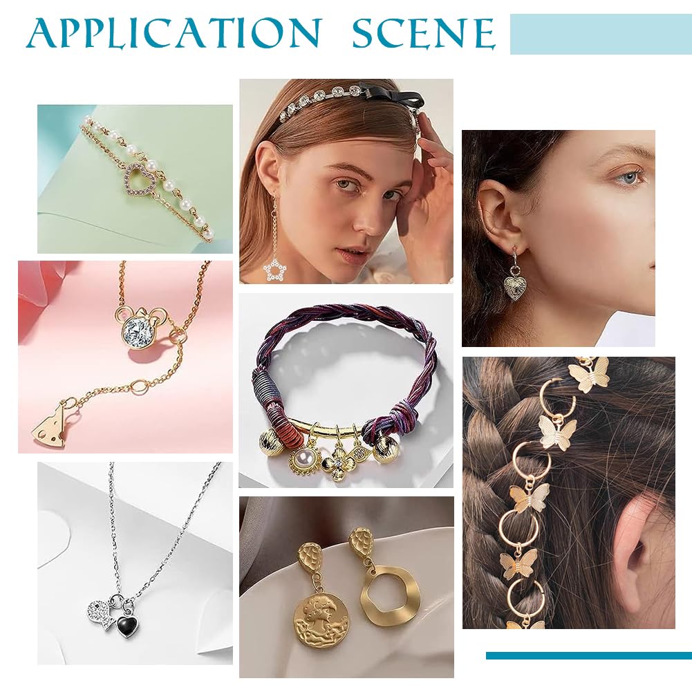 UNICRAFTALE Lot 200 Anneaux De Saut Ouverts Or 18G Acier Inox 6 Mm – Connecteurs Bijoux Solides Pour DIY & Création