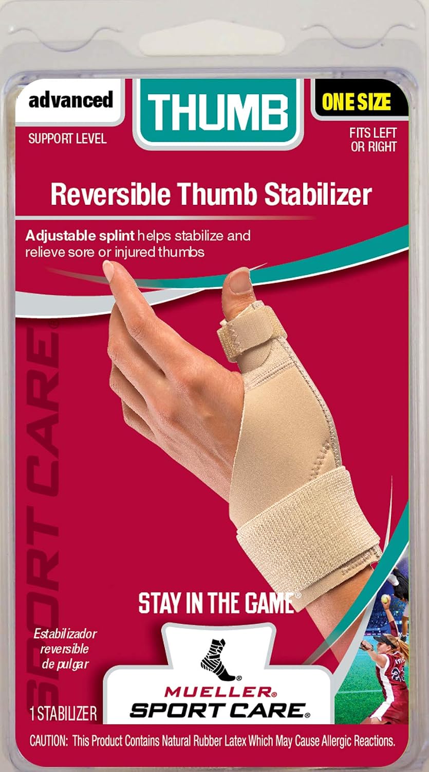 Mueller Reversible Thumb Stabilizer, Beige, One Size Fits Most | Stabilizing Thumb Brace