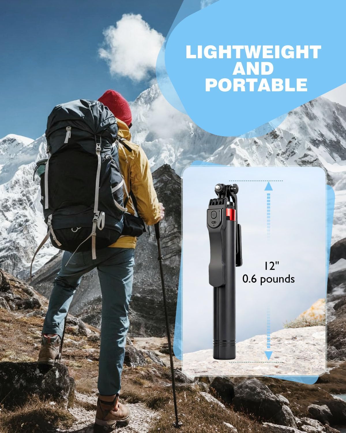 71" Phone Tripod Selfie Stick for iPhone/Android/Camera, Cell Phone Tripod Stand with Wireless Remote Control, Extendable Phone Mount 360° Rotation - Image 7