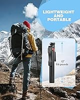 Vista 7 de Trípode de teléfono de 71 pulgadas para iPhone/Android/cámara, trípode para teléfono celular con control remoto inalámbrico, soporte extensible