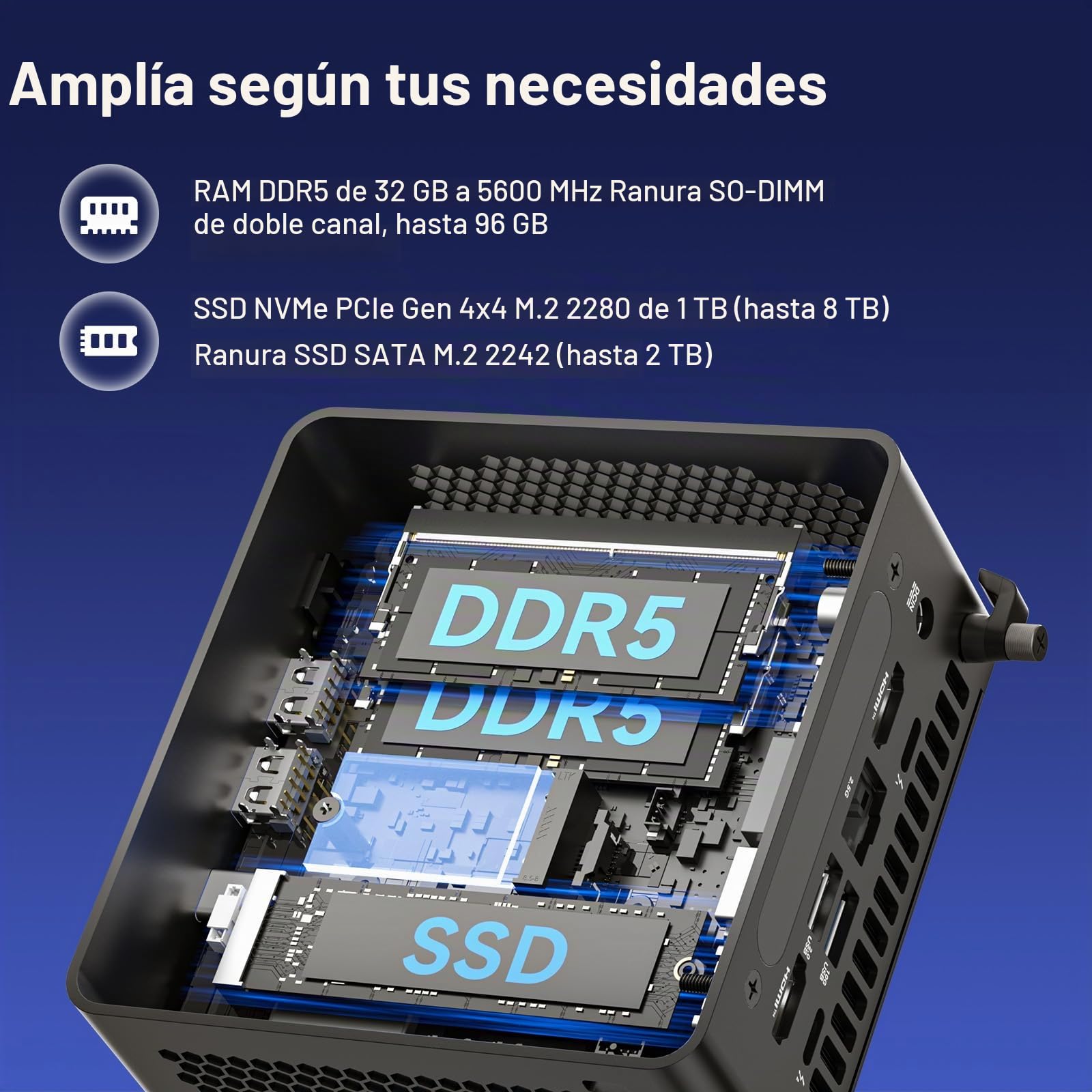 Intel NUC 15 Pro, para ASUS NUC 15 Pro Mini PC – Ultra 7 255H, 32GB RAM & 1TB SSD, Win 11 Pro, Wi-Fi 7 & BT 5.4 | PC Profesional para educación, Oficina, Digital Signage, POS & PYME