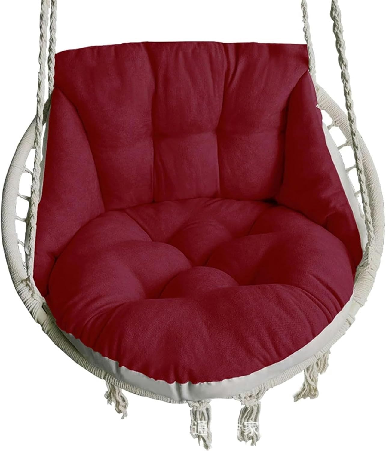 Egg Chair Cushion Replacement with Backrest, Hammock Hanging Basket Chair Cushion for Outdoor Porch Backyard Hanging Basket Chair(Style 3)