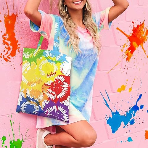 Miniatura 2 de Vodolo Bolsas blancas para teñido anudado (4 unidades), kits de teñido anudado para adultos, niños, mujeres, grupos grandes, bolsas de algodón,