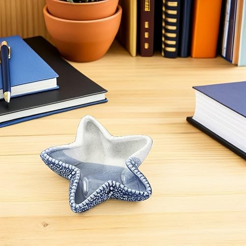 Miniatura 7 de Bandeja de almacenamiento de estrellas de mar azul, bandejas desechables para alimentos, bandeja para baratijas, cuencos para dulces, bandeja