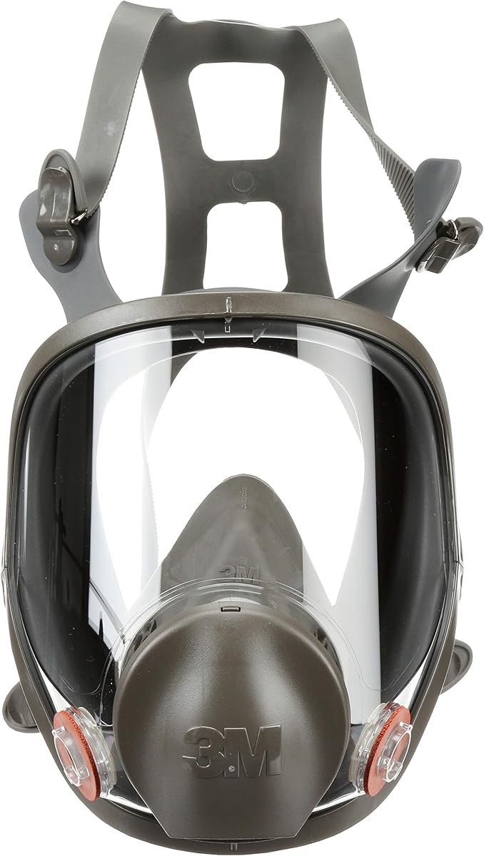3M Full Facepiece Reusable Respirator 6800, NIOSH, Medium | Large Lens, ANSI High Impact Eye Protection, Silicone Face Seal, Four-Point Harness, Comfortable Fit, Painting