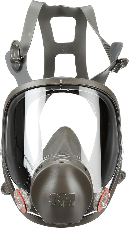 3M Full Facepiece Reusable Respirator 6800, NIOSH, Medium | Large Lens, ANSI High Impact Eye Protection, Silicone Face Seal, Four-Point Harness, Comfortable Fit, Painting