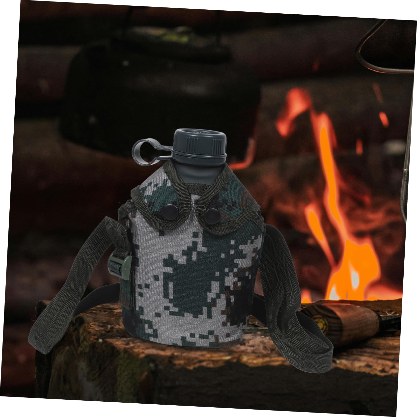 HEMOTON Borraccia Sportiva in Alluminio con Stile Moderno e Design Mimetico, Bottiglia Portatile per Trekking, Escursionismo e Addestramento Outdoor