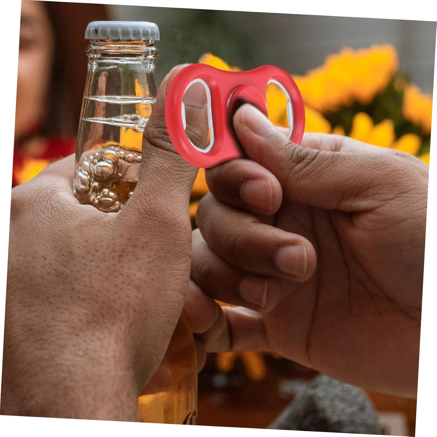 Zerodeko 5sets Portable Finger Rotation Bottle Opener Unique Beer Soda Bottle Opening Gadget for Parties Design 5pcs*5