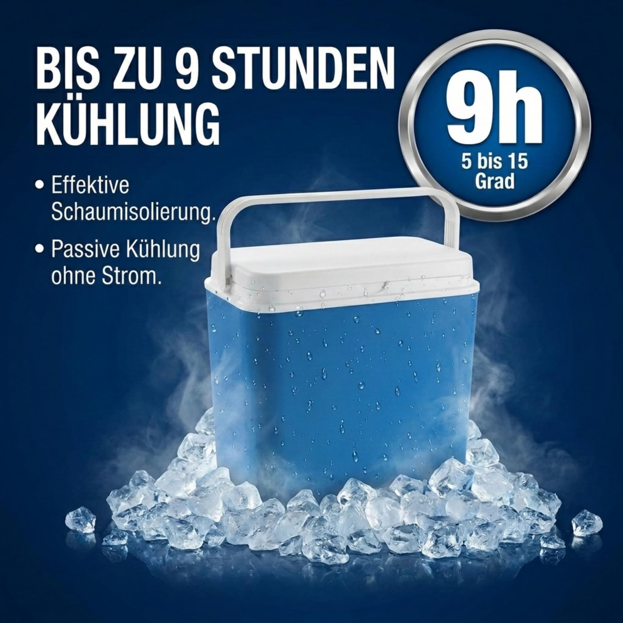 LINDER LEX Kühlbox Thermobox Warmhaltebox Picknick Camping 24 Liter Isolierbox bis zu 9 Stunden kühlung