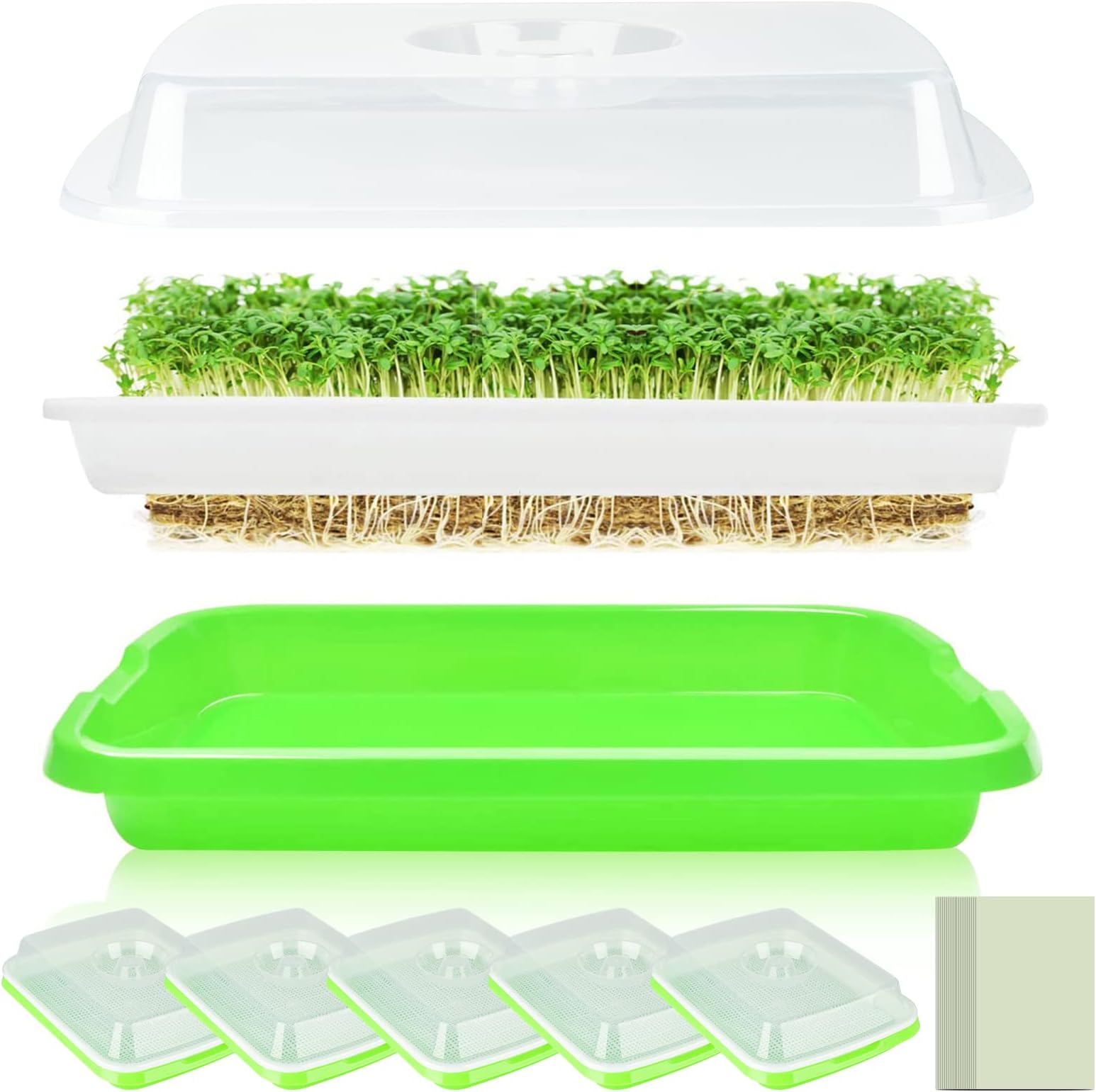 Tapis De Culture 100 % Noix De Coco, 50x 24 Cm, Environ 7 Mm D'épaisseur, 50 Pièces, Adapté Au Plateau 1020