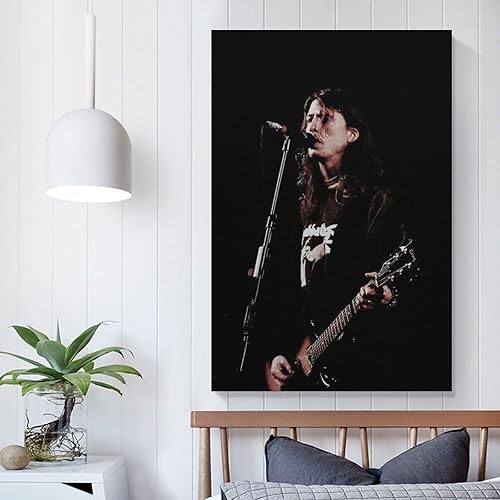 Miniatura 5 de Póster de Dave Grohl Rock - Lienzo decorativo para pared, banda famosa, cantante, motivacional, música, arte de pared, lienzo de desplazamiento,
