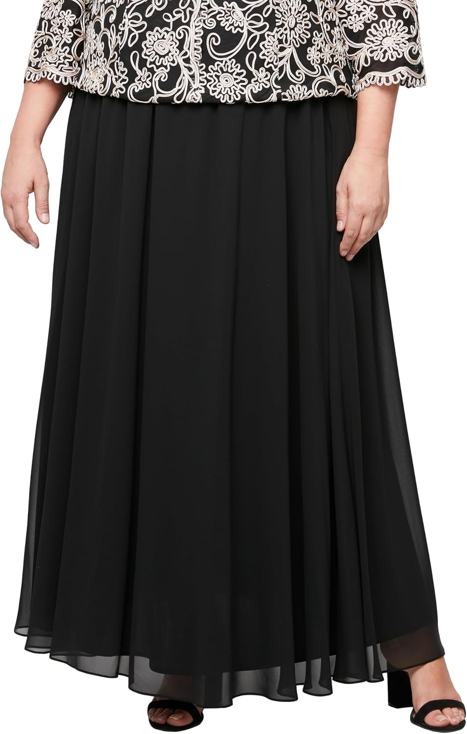Alex Evenings Womens Full Length Formal Maxi Skirt (Plus Size)